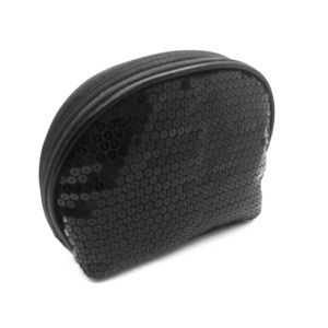 NEW Sequined Black on Black Make-Up Bag